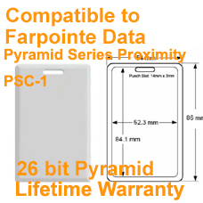 125KHz Proximity clamshell Card for Farpointe Pyramid Series Proximity Access Control System